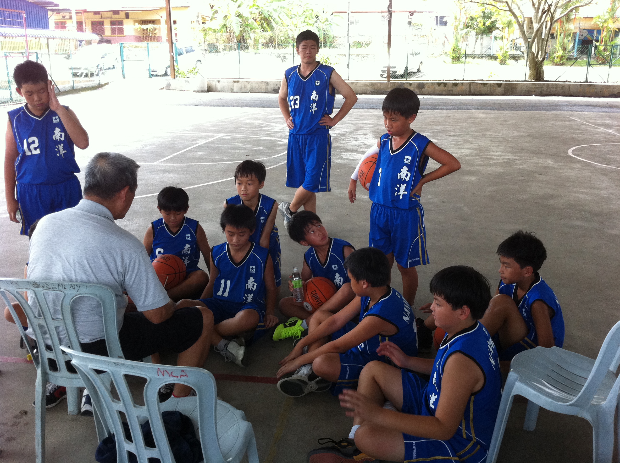 Nanyang Primary students on basketball sports exchange trip to Taipei in 2012
